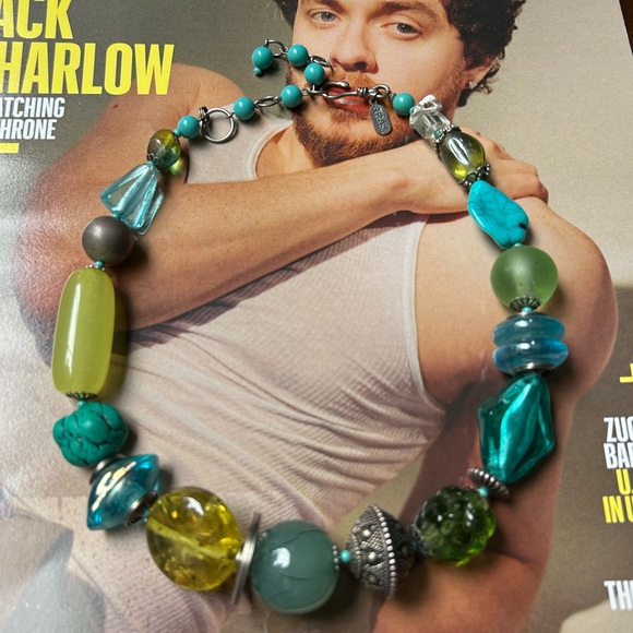 OTRESKA Chunky, Faux Turquoise, Bauble Collar Necklace - Picture 2 of 4